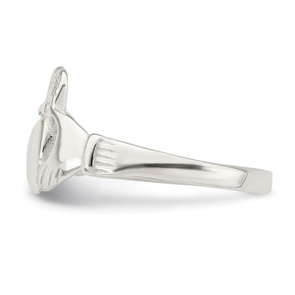 Kazi Luxury Sterling Silver Solid Claddagh Ring - image 4